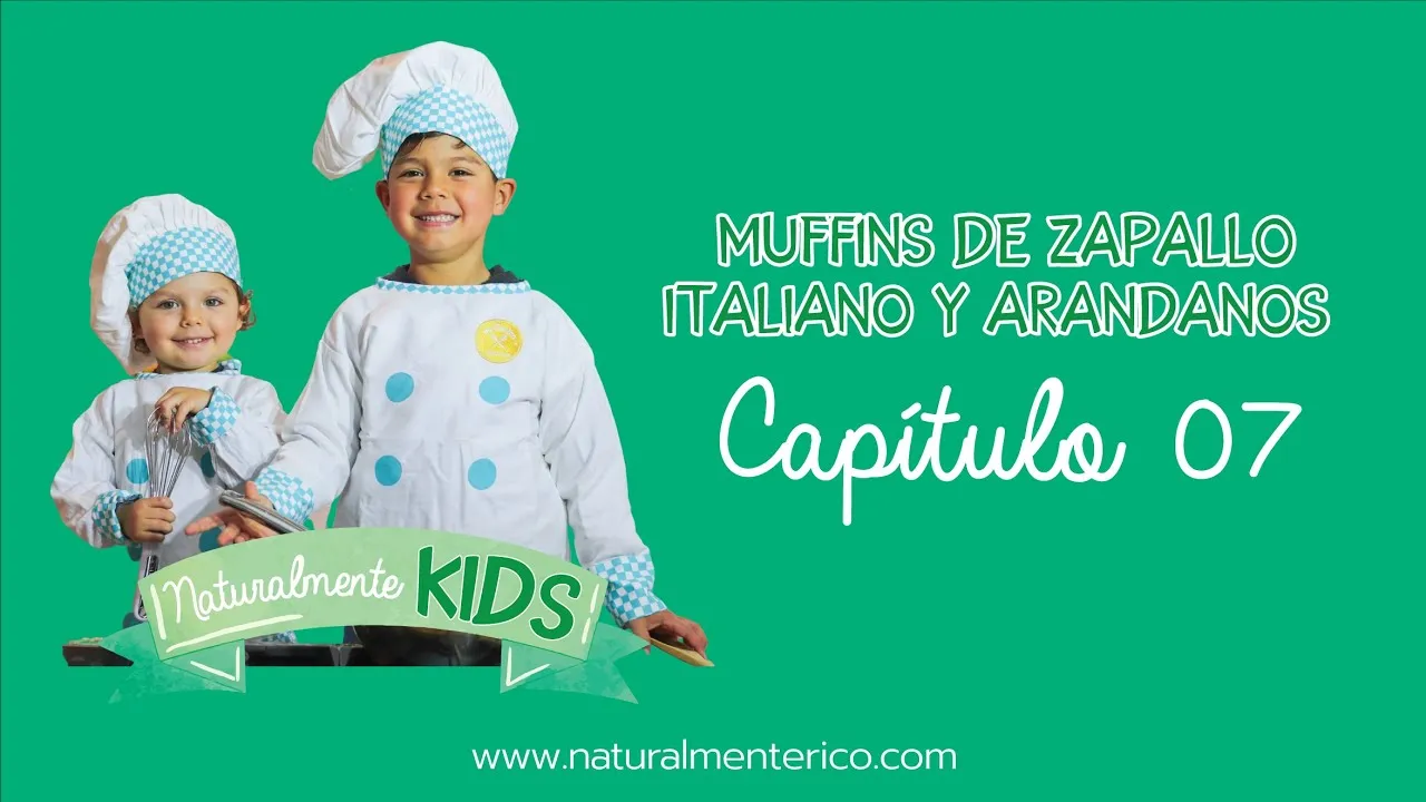 Muffins de zapallo italiano y arándanos