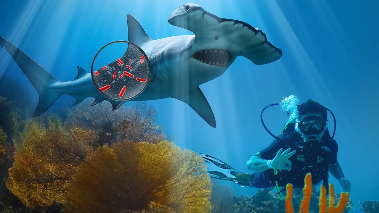 Tiburones: Los tiburones eliminan bacterias